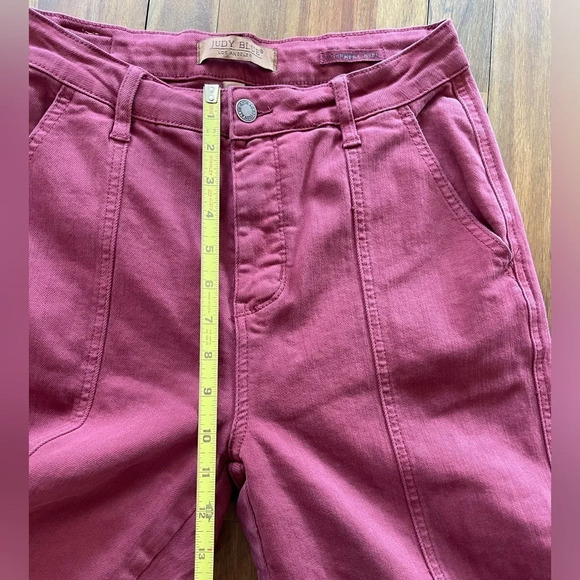 Judy Blue Burgundy front seam straight legJeans - Picture 14 of 16